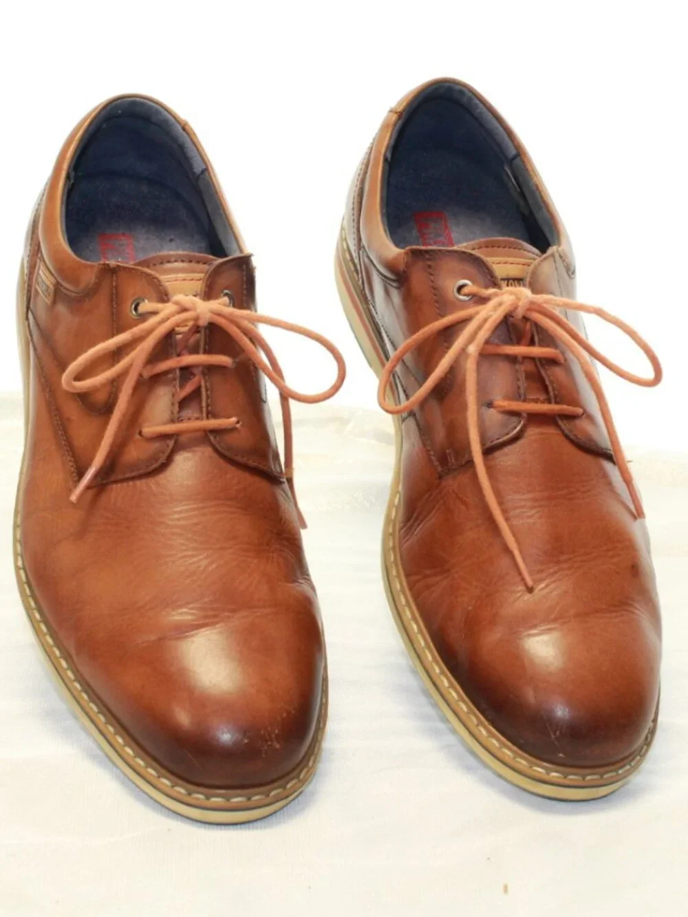 Pikolinos Size 43 (US 9.5-10) Brown Smooth Calf Skin Leather Avila Lace Up Shoes